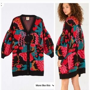 Farm Rio Red Lovers Apple Cardigan